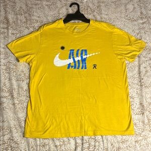 Nike Yellow and Blue Graphic Men's Tee